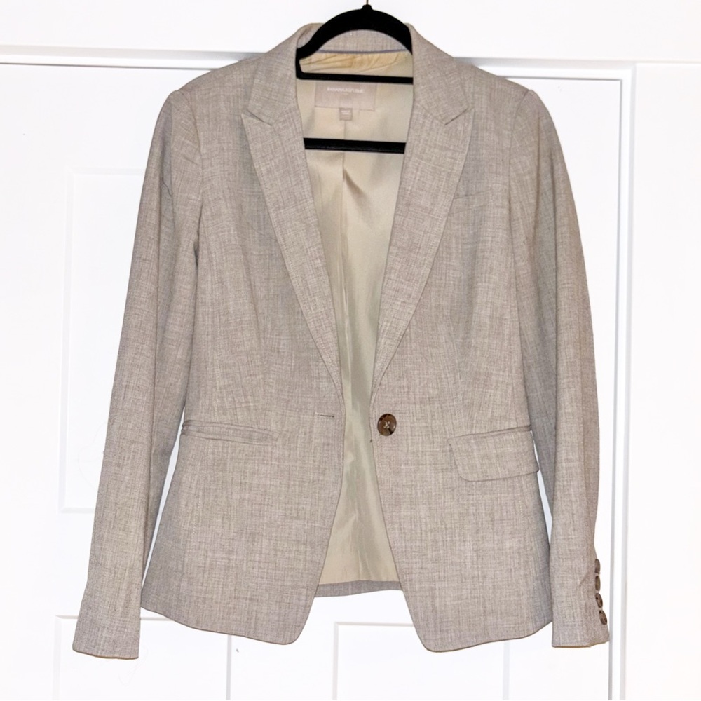 Banana Republic Women's Multi-Tone Neutral Blazer